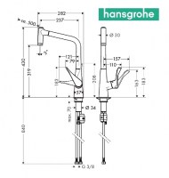 HANSGROHE METRIS COCINA EXTRAIBLE